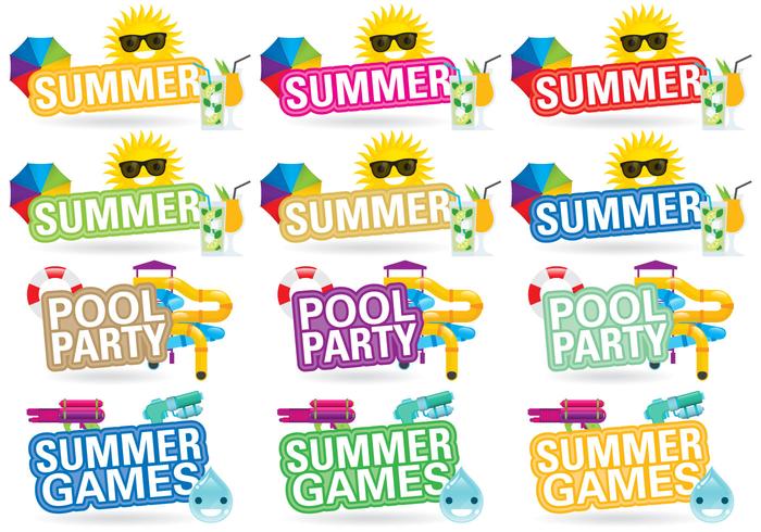 Summer Titles vector