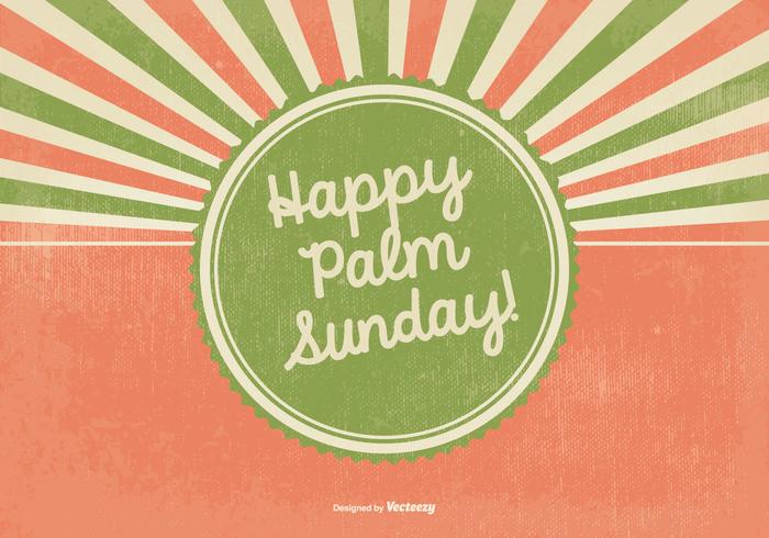 Retro Happy Palm Sunday Illustration vector