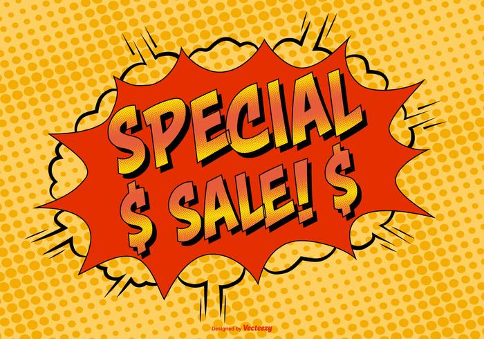 Comic Style Special Sale Illustration vector