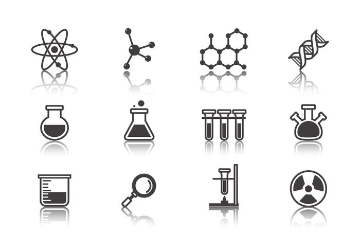 Science and Laboratory Icons Vector