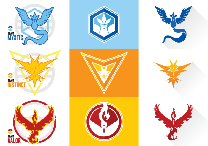 Pokemon type symbols Royalty Free Vector Image