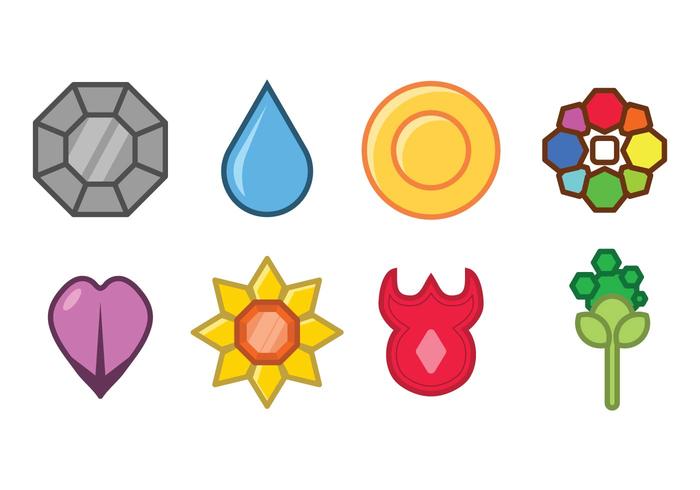 Pokemon Badge Set vector