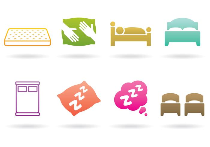 Logos Del Sueño Y De La Cama vector