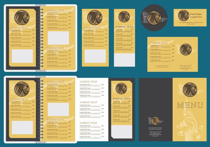 Golden Menu Templates vector