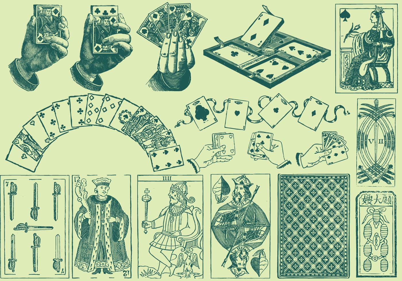 Playing Card Drawings 119194 Vector Art at Vecteezy