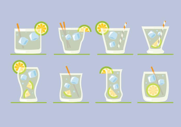 Cóctel de Caipirinha vector