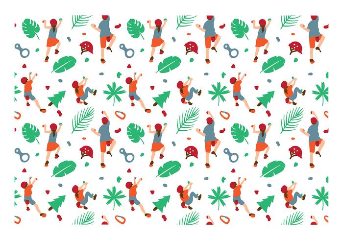 Climbing Wall Kids Pattern vector