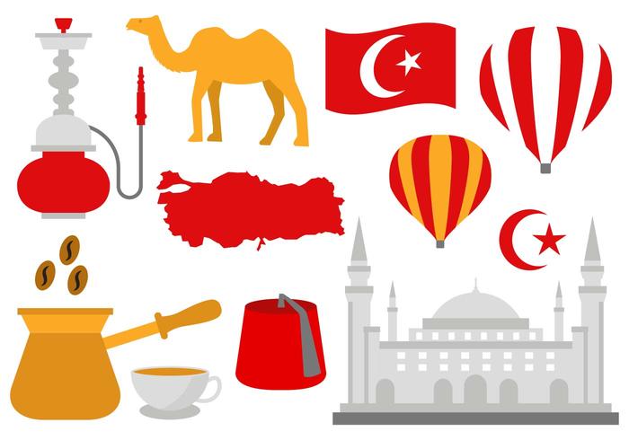 Iconos de Turquía gratis vector
