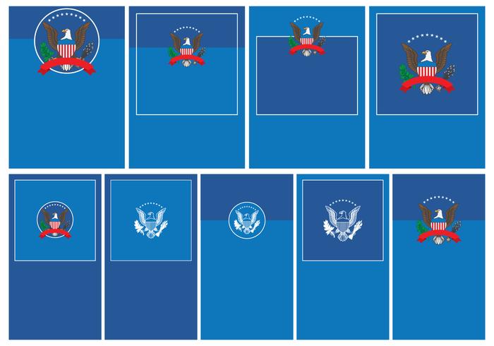 President Seal Template Set vector