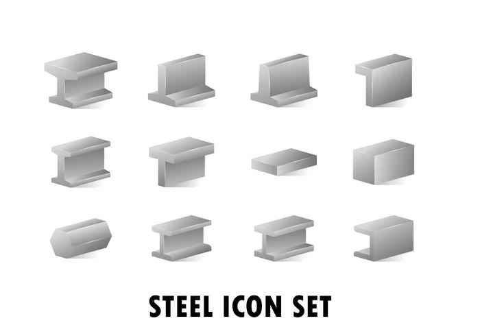 Iconos realistas del vector de los productos de la metalurgia