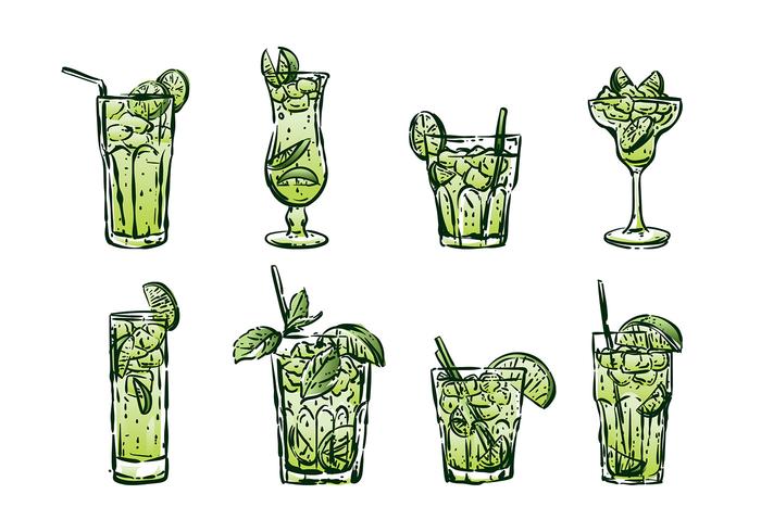Hand Drawn Caipirinha Vectors
