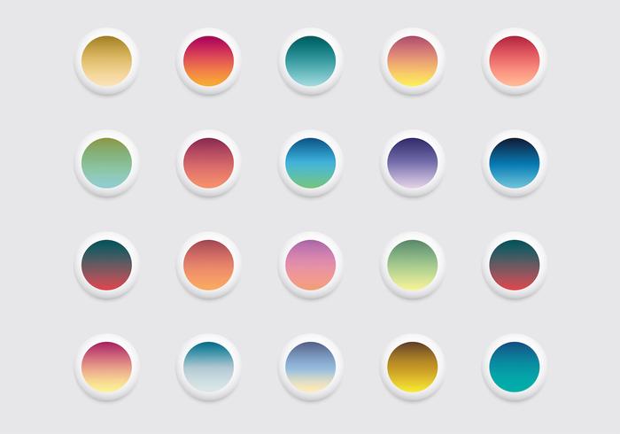 Free Rounded Linear Gradient Icons Vector