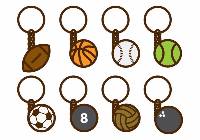 Sport Key Chains Vector