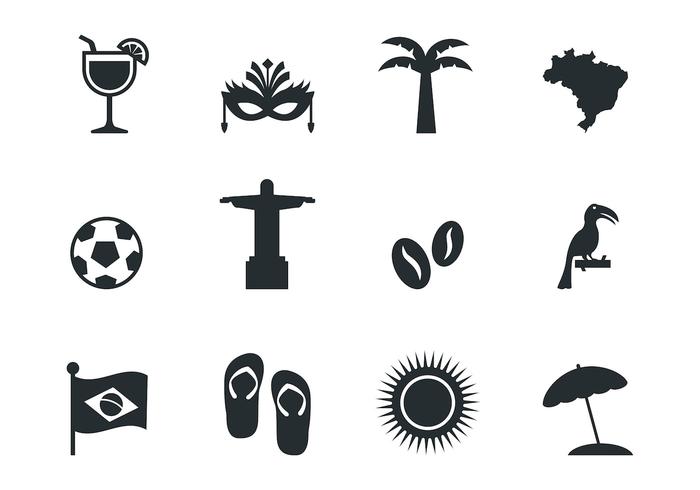 Iconos de Brasil gratis vector