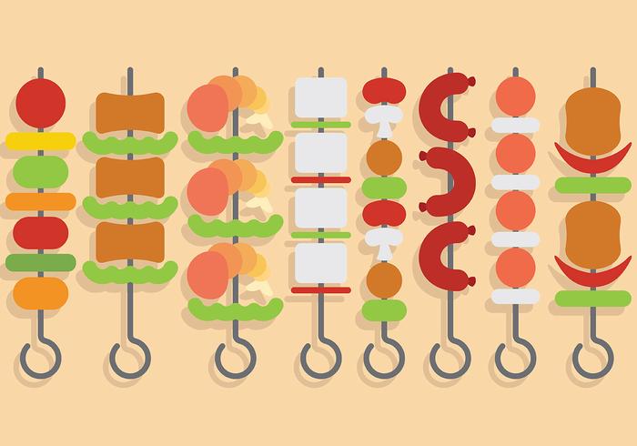 Free Brochette Icons Vector