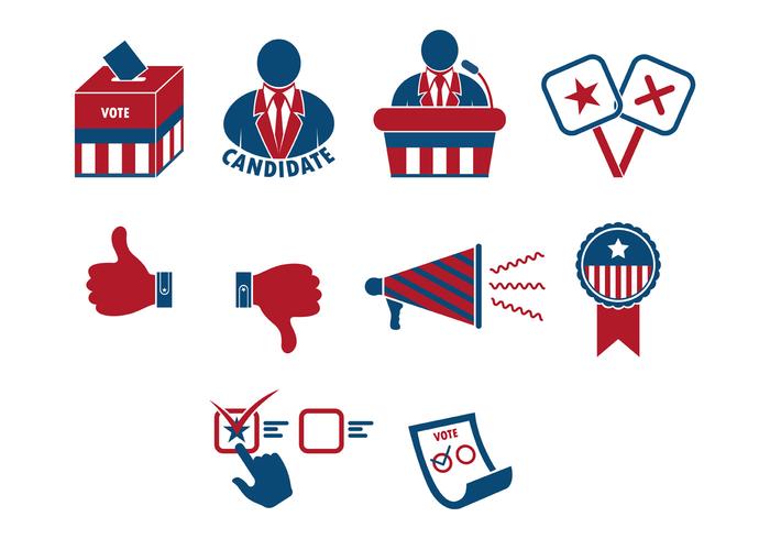 Set Of Presidential Elections Icon vector