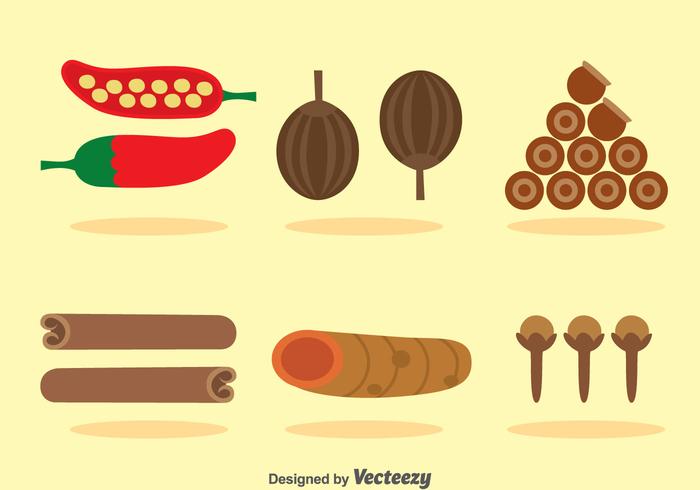 Herbs And Spices Flat Vector