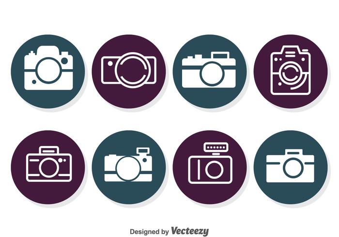 Camera Circle Icons vector