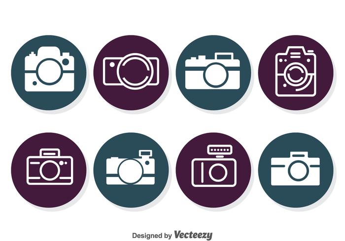 Camera Circle Icons vector