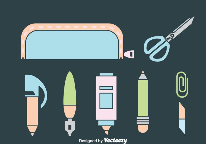 Stationary Icons Vector