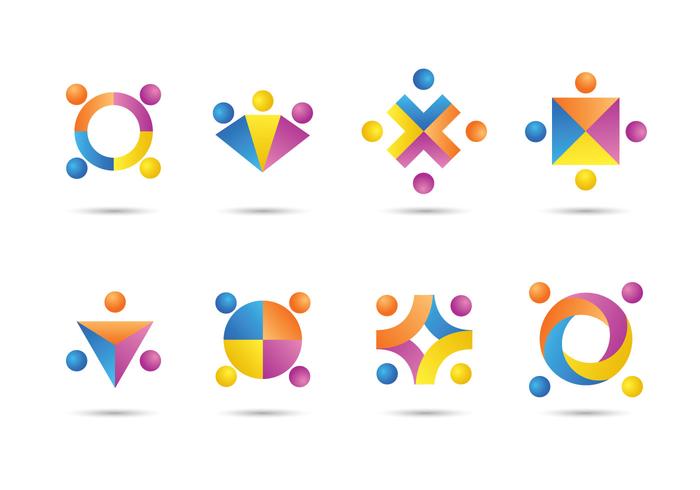 Working Together Icons vector