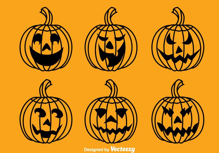 Halloween Pumpkin Collection Vector Halloween Pumpkin Collection Vector