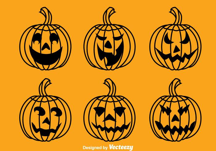 Vector de colección de calabaza de Halloween