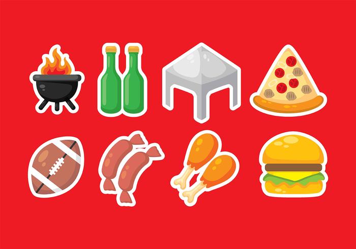 Tailgate Party Vector Icons Tailgate Party Vector Icons