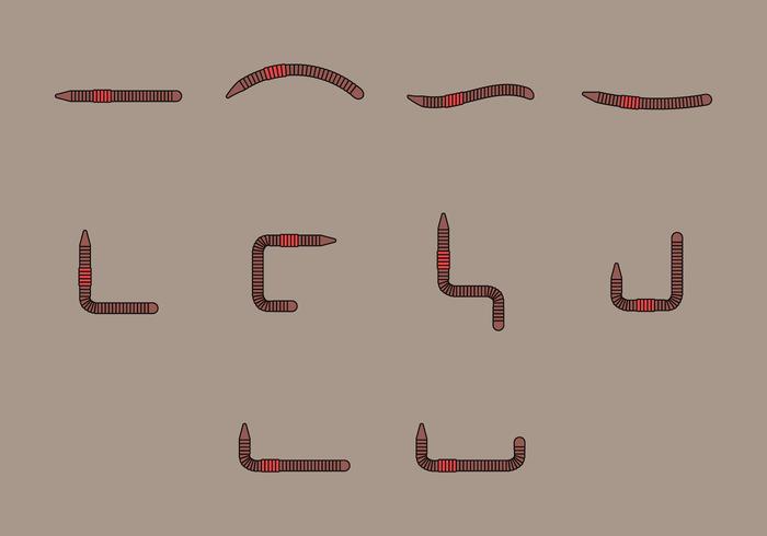 Earthworm Icon Set Earthworm Icon Set