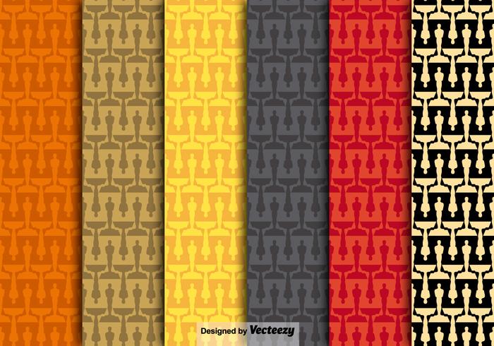 Vector Oscar Statuette Icon Seamless Patterns Vector Oscar Statuette Icon Seamless Patterns