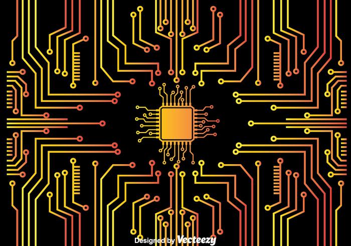 Fondo de Microchip vector