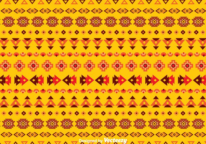 Ethnic Seamless Orange Background vector