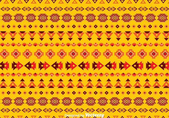 Ethnic Seamless Orange Background vector