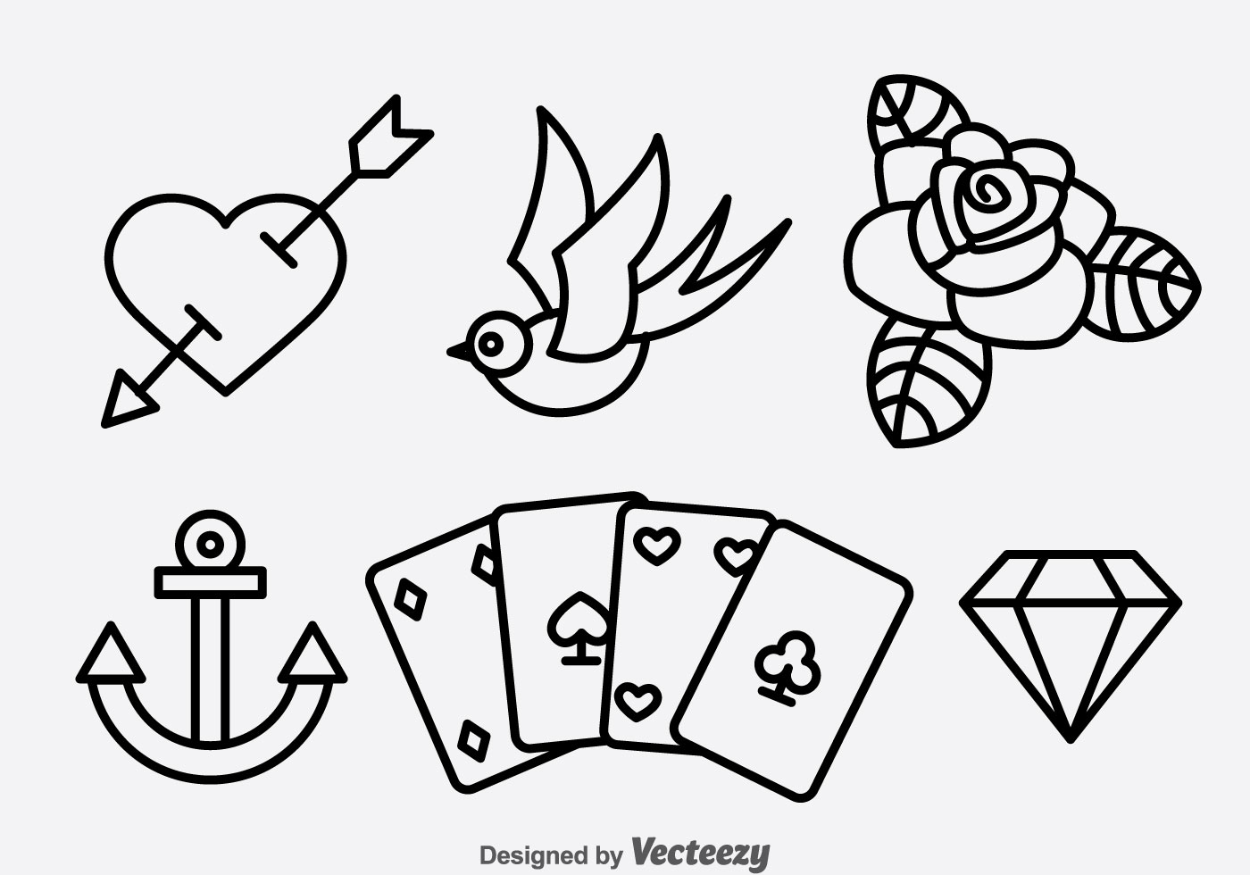 Old School Tattoo Collection Vector - Download Free Vector ...