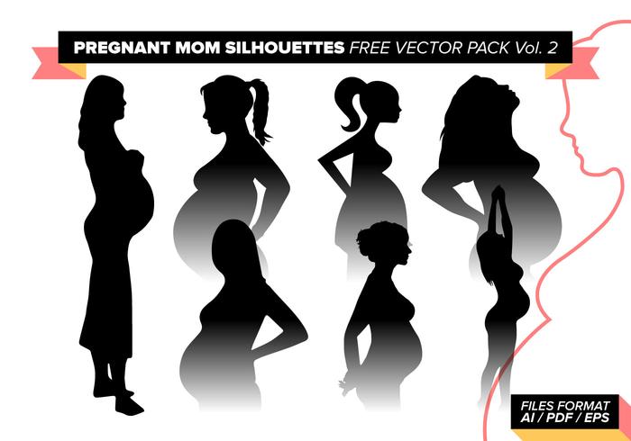 Pregnant Mom Silhouettes Free Vector Pack Vol. 2 Pregnant Mom Silhouettes Free Vector Pack Vol. 2