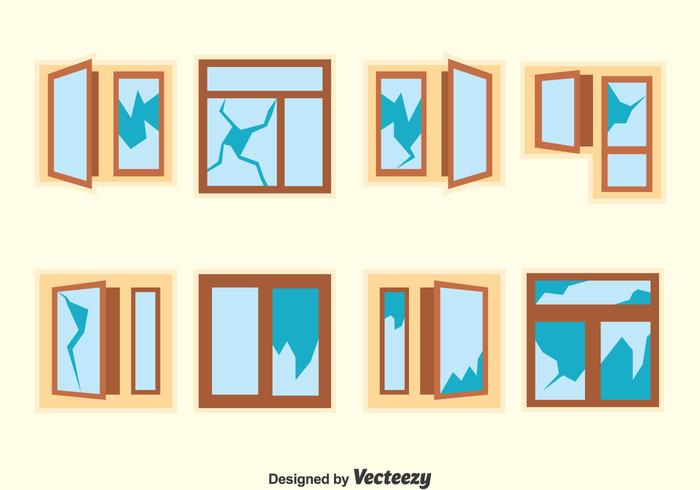 Broken Window Vector Set