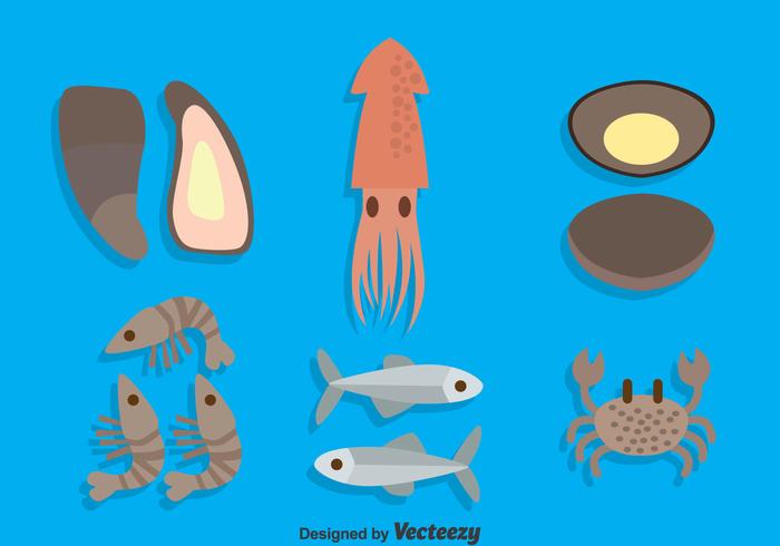 Seafood Collection Vector