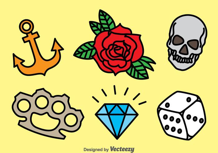 Old School Tattoo Vector Set