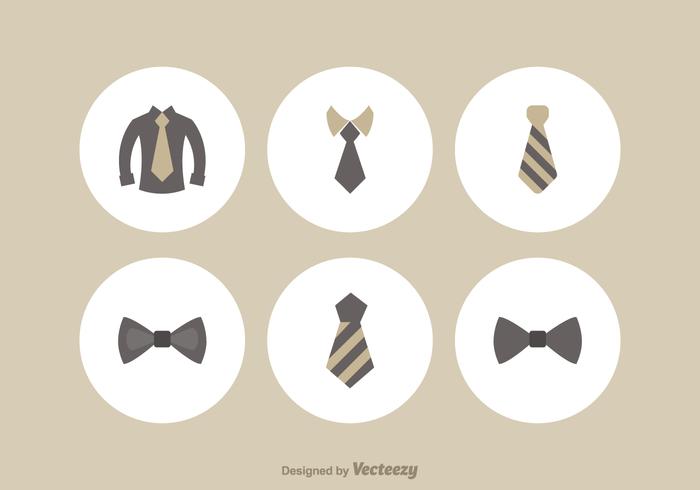 Conjunto de iconos de vector libre cravat