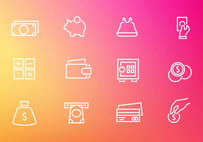 Finance Money Icons Vector