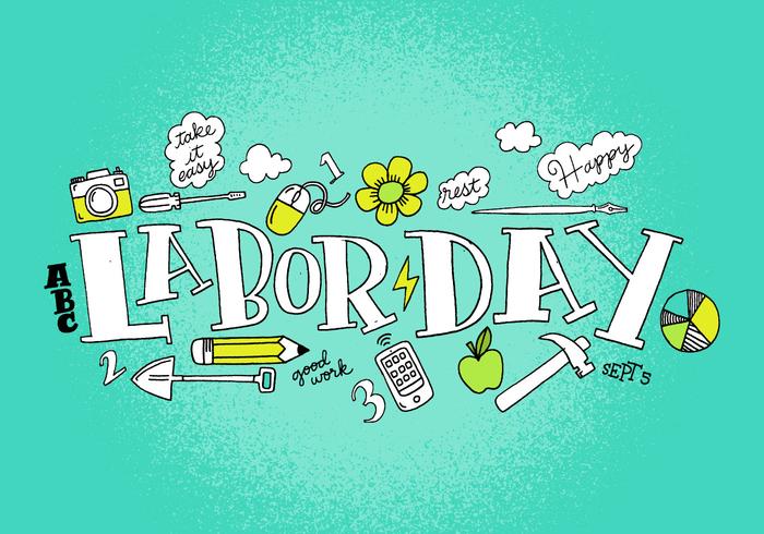 Labor Day Vector Lettering 