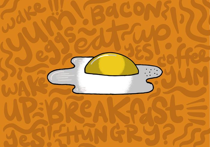 Fried Egg Breakfast Vector
