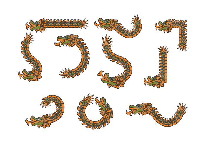 Decorative Quetzalcoatl Vectors