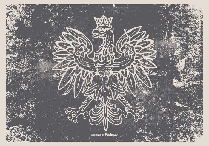 Grunge Polish Eagle Illustration Grunge Polish Eagle Illustration