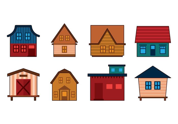 Set Of Shack Vector