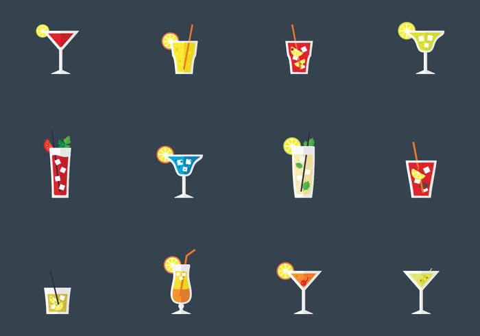 Alcohol Drinks And Cocktails vector
