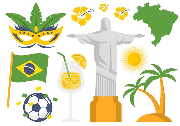 Brazil Illustration Icon and Symbol Vector