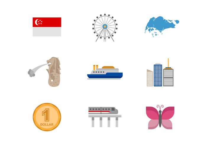 Free Singapore Icons Vector