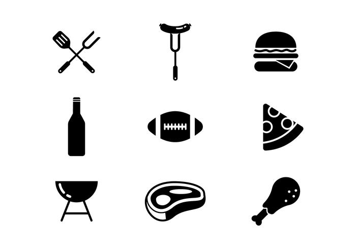 Free Tailgating Feast Icons Vector Free Tailgating Feast Icons Vector