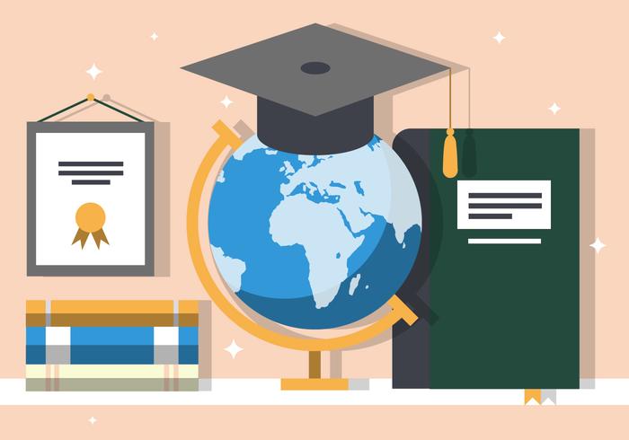 Graduate Education Vector Illustration